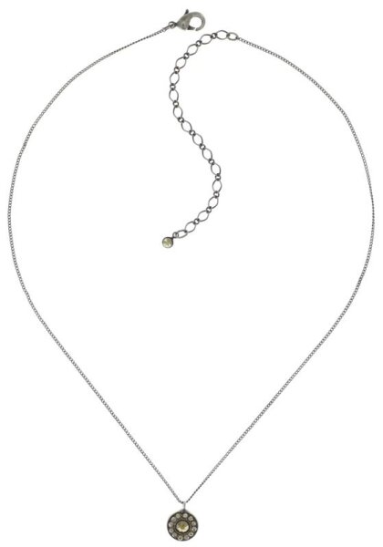 Konplott - Spell on You - beige, crystal metallic sunshine, antique silver, necklace pendant
