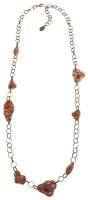 Konplott - Color Drops - coralline, antique brass, necklace