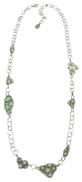 Konplott - Color Drops - green, antique silver, necklace