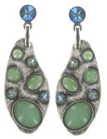 Konplott - Color Drops - green, antique silver, earring...