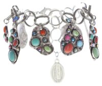 Konplott - Color Drops - multi, antique silver, bracelet