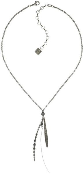 Konplott - Global Glam De Luxe - Schwarz, Antiksilber, Halskette mit Anhänger