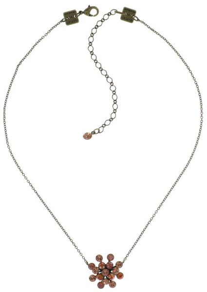 Konplott - Magic Fireball - brown, orange, antique brass, necklace pendant