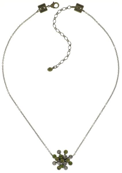 Konplott - Magic Fireball - green, grey, antique brass, necklace pendant
