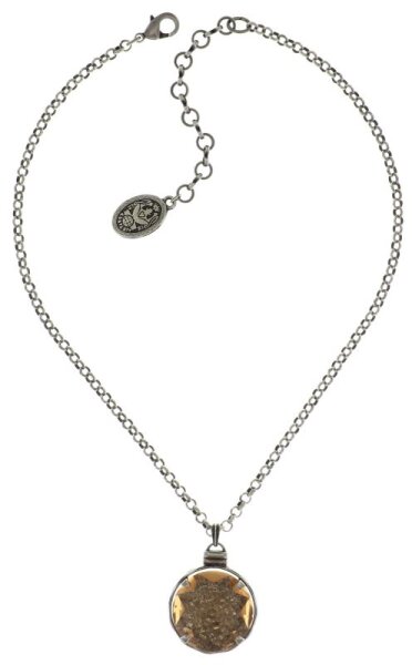 Konplott - Medieval Pop - beige, antique silver, necklace pendant