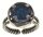 Konplott - Medieval Pop - blue, antique silver, ring