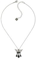 Konplott - The Fox - black, antique silver, necklace pendant