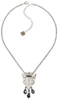 Konplott - The Fox - black, antique silver, necklace pendant