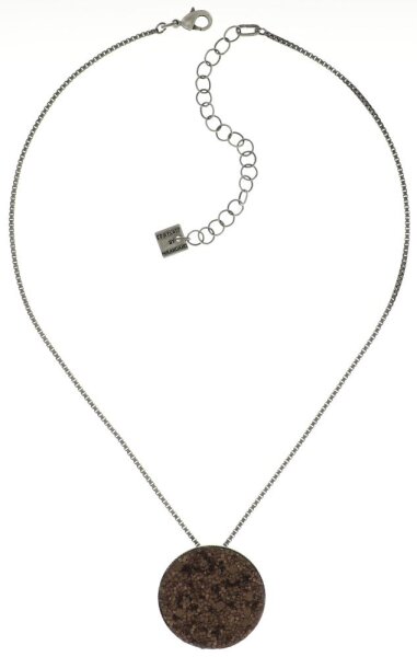 Konplott - Studio 54 - Braun, Antiksilber, Halskette mit Anhänger