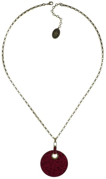 Konplott - Studio 54 - dark rose, antique brass, necklace pendant, long