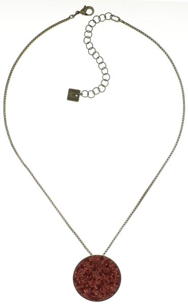 Konplott - Studio 54 - pink, antique brass, necklace pendant