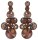 Konplott - Water Cascade - orange, antique brass, earring stud dangling
