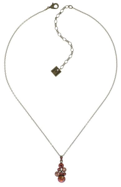 Konplott - Water Cascade - orange, antique brass, necklace pendant