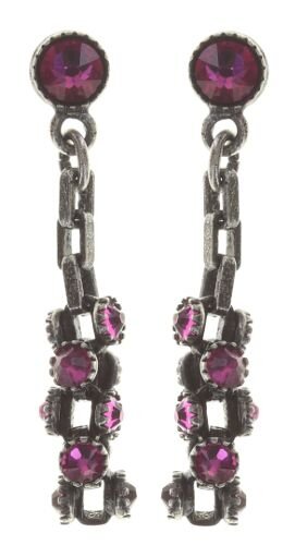 Konplott - Neon Lights - dark rose, antique silver, earring stud dangling