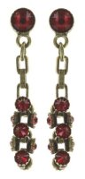 Konplott - Neon Lights - red, antique brass, earring stud...