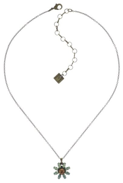 Konplott - Spider Daisy - Daisy Spider - brown, green, antique brass, necklace pendant