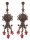 Konplott - Harakiri Bloom - Rot, Antikkupfer, Ohrringe mit Stecker und Hängelement