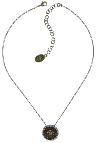 Konplott - Inside Out - brown, antique brass, necklace pendant