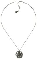 Konplott - Rosone - black, antique silver, necklace pendant
