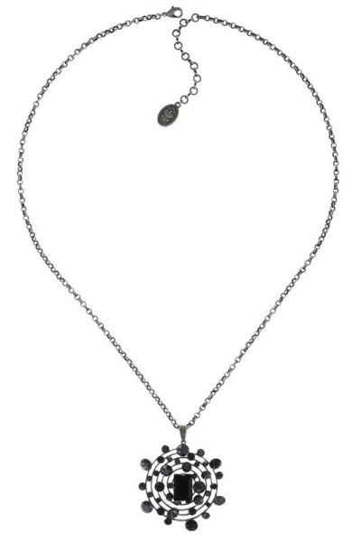 Konplott - Hera - Schwarz, Antiksilber, Halskette mit Anhänger, Lang