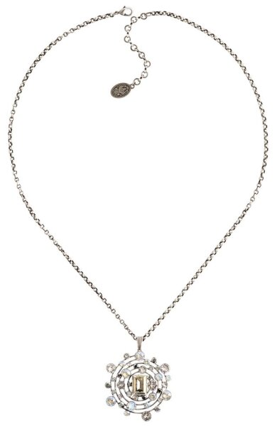 Konplott - Hera - white, antique silver, necklace pendant, long