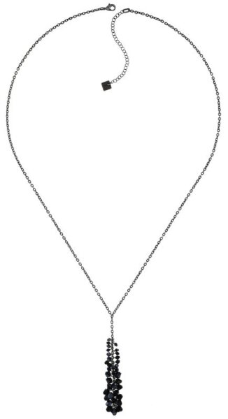 Konplott - Jumping Beads - black, antique silver, necklace pendant, long