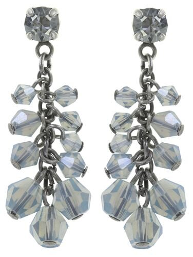Konplott - Jumping Beads - light blue, antique silver, earring stud dangling