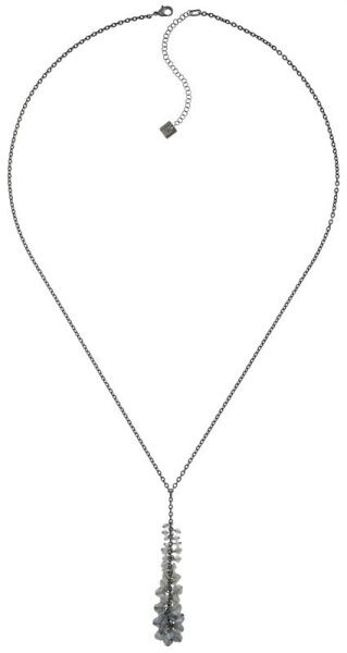 Konplott - Jumping Beads - light blue, antique silver, necklace pendant, long
