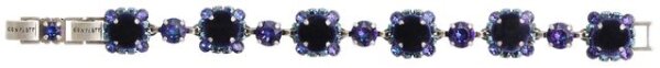 Konplott - Velvet Glitz - blue, lila, antique silver, bracelet