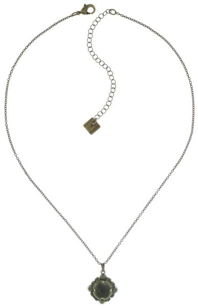 Konplott - Velvet Glitz - green, antique brass, necklace pendant