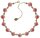 Konplott - Velvet Glitz - pink, antique brass, necklace