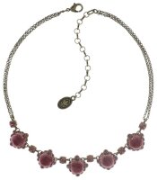Konplott - Velvet Glitz - pink, antique brass, necklace