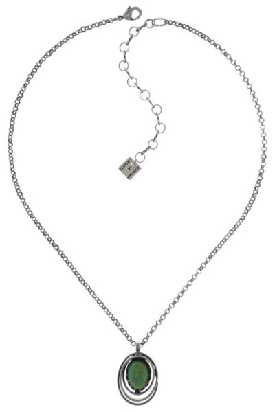 Konplott - Boho Twist - green, antique silver, necklace pendant