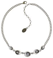 Konplott - Boho Twist - white, antique brass, necklace