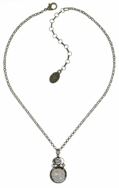 Konplott - Boho Twist - Weiß, Antikmessing, Halskette mit Anhänger