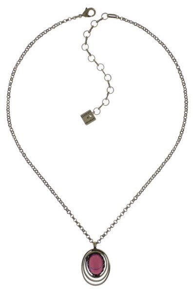 Konplott - Boho Twist - Rosa, Antikmessing, Halskette mit Anhänger
