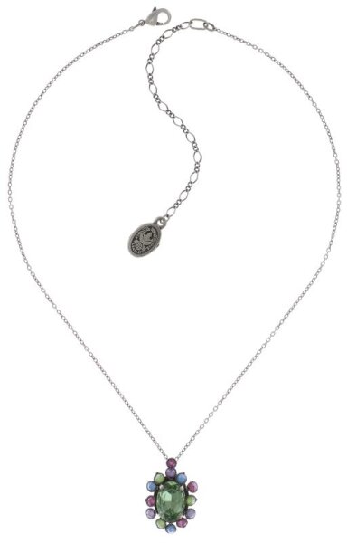 Konplott - Caviar Treasure - pastel multi, Light antique silver, necklace pendant