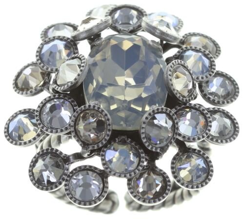 Konplott - Caviar Treasure - white, Light antique silver, ring