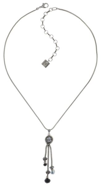 Konplott - Chameleon - black, blue, antique silver, necklace pendant