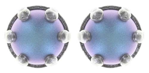 Konplott - Little Frog Prince - blue, pink, antique silver, earring stud