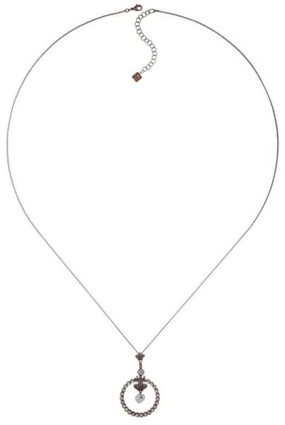 Konplott - Little Frog Prince - white, antique copper, necklace pendant, long