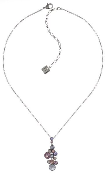 Konplott - Water Cascade - Lila, Antiksilber, Halskette mit Anhänger