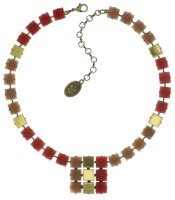 Konplott - Cleo - Beige, Rot, helles Antikmessing, Halskette