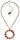 Konplott - Cleo - Beige, Rot, helles Antikmessing, Halskette mit Anhänger