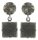 Konplott - Cleo - black, antique silver, earring stud dangling