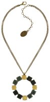 Konplott - Cleo - grey, Light antique brass, necklace...