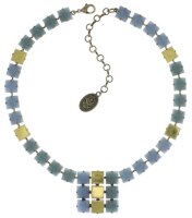Konplott - Cleo - light blue, Light antique brass, necklace
