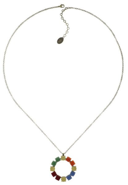 Konplott - Cleo - multi, Light antique brass, necklace pendant, long