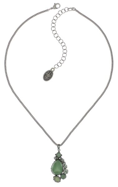 Konplott - Jelly Star - green, Light antique silver, necklace pendant