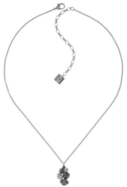 Konplott - Petit Glamour - Schwarz, Antiksilber, Halskette mit Anhänger